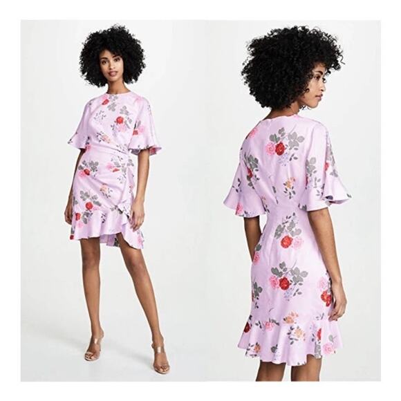 Keepsake the Label Pretty One Floral Mini Dress in Lilac Size M - Picture 1 of 13
